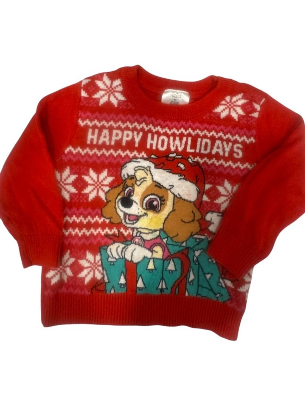 Size 2T Howlidays SWEATER Paw Patrol Red